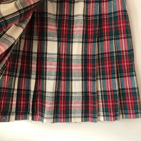 Vintage 80s Summit Sportwear Tartan Pleated Wrap Skirt Union Made in USA Size 6 - Picture 10 of 13